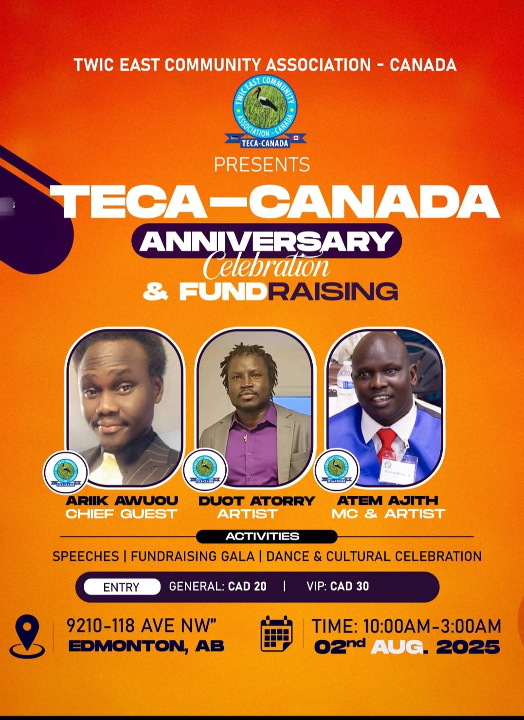 TECA-Canada Anniversary Celebration and Fundraising event